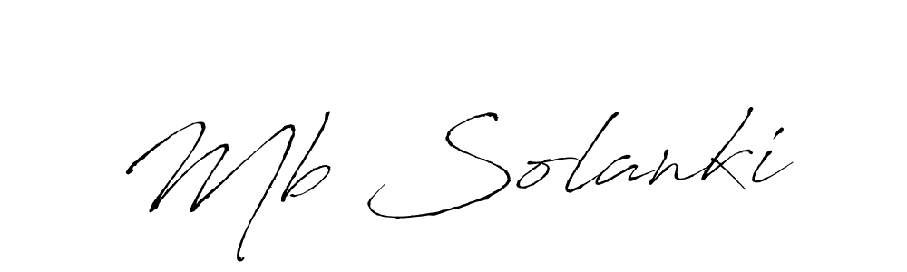 Design your own signature with our free online signature maker. With this signature software, you can create a handwritten (Antro_Vectra) signature for name Mb Solanki. Mb Solanki signature style 6 images and pictures png