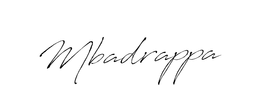 How to make Mbadrappa signature? Antro_Vectra is a professional autograph style. Create handwritten signature for Mbadrappa name. Mbadrappa signature style 6 images and pictures png