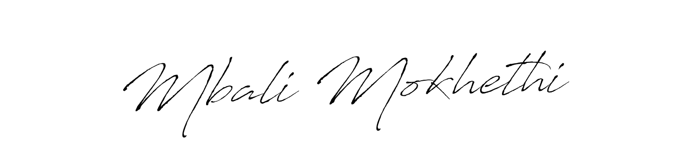 Design your own signature with our free online signature maker. With this signature software, you can create a handwritten (Antro_Vectra) signature for name Mbali Mokhethi. Mbali Mokhethi signature style 6 images and pictures png