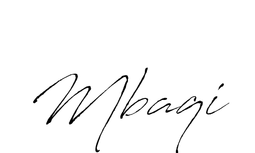 Use a signature maker to create a handwritten signature online. With this signature software, you can design (Antro_Vectra) your own signature for name Mbaqi. Mbaqi signature style 6 images and pictures png