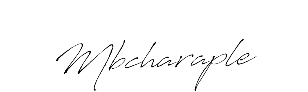 Make a beautiful signature design for name Mbcharaple. With this signature (Antro_Vectra) style, you can create a handwritten signature for free. Mbcharaple signature style 6 images and pictures png