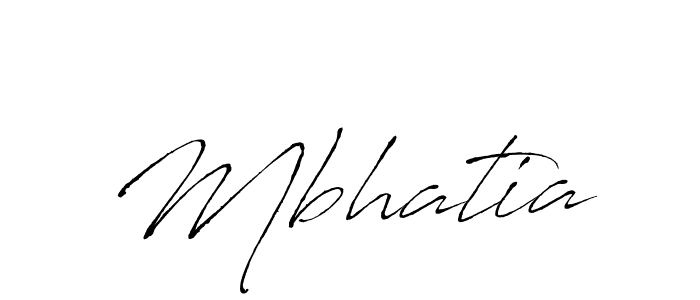 How to make Mbhatia signature? Antro_Vectra is a professional autograph style. Create handwritten signature for Mbhatia name. Mbhatia signature style 6 images and pictures png