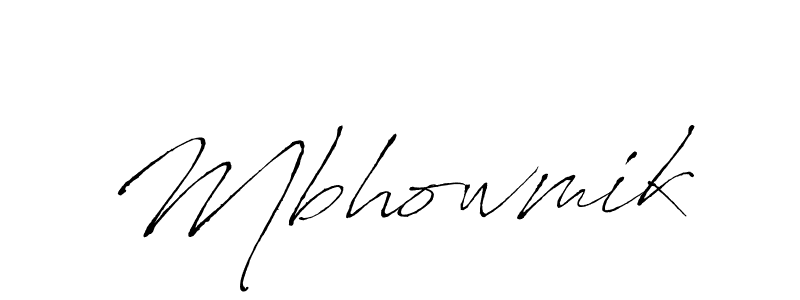 Mbhowmik stylish signature style. Best Handwritten Sign (Antro_Vectra) for my name. Handwritten Signature Collection Ideas for my name Mbhowmik. Mbhowmik signature style 6 images and pictures png