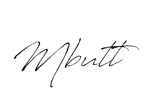 Create a beautiful signature design for name Mbutt. With this signature (Antro_Vectra) fonts, you can make a handwritten signature for free. Mbutt signature style 6 images and pictures png