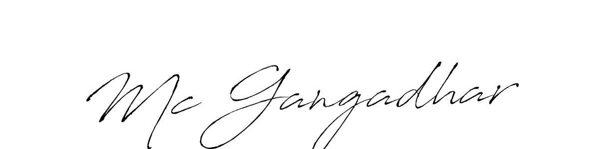 Also we have Mc Gangadhar name is the best signature style. Create professional handwritten signature collection using Antro_Vectra autograph style. Mc Gangadhar signature style 6 images and pictures png