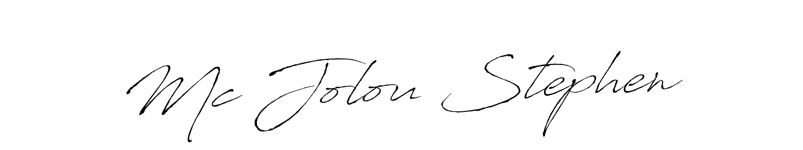 Also You can easily find your signature by using the search form. We will create Mc Jolou Stephen name handwritten signature images for you free of cost using Antro_Vectra sign style. Mc Jolou Stephen signature style 6 images and pictures png