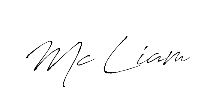Design your own signature with our free online signature maker. With this signature software, you can create a handwritten (Antro_Vectra) signature for name Mc Liam. Mc Liam signature style 6 images and pictures png
