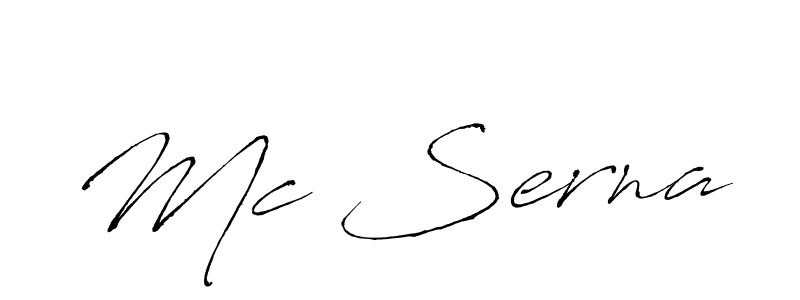 Make a beautiful signature design for name Mc Serna. With this signature (Antro_Vectra) style, you can create a handwritten signature for free. Mc Serna signature style 6 images and pictures png