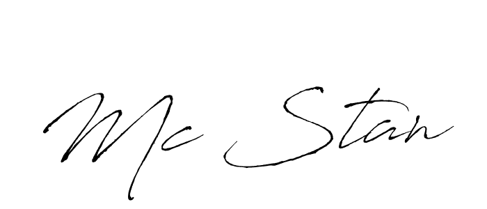 How to Draw Mc Stan signature style? Antro_Vectra is a latest design signature styles for name Mc Stan. Mc Stan signature style 6 images and pictures png