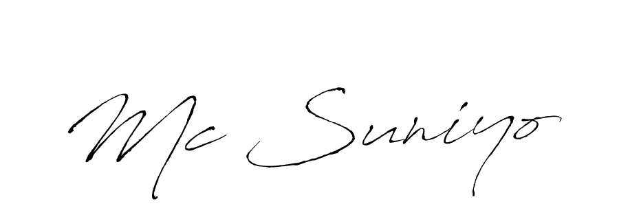 Antro_Vectra is a professional signature style that is perfect for those who want to add a touch of class to their signature. It is also a great choice for those who want to make their signature more unique. Get Mc Suniyo name to fancy signature for free. Mc Suniyo signature style 6 images and pictures png