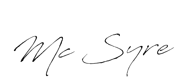 Create a beautiful signature design for name Mc Syre. With this signature (Antro_Vectra) fonts, you can make a handwritten signature for free. Mc Syre signature style 6 images and pictures png