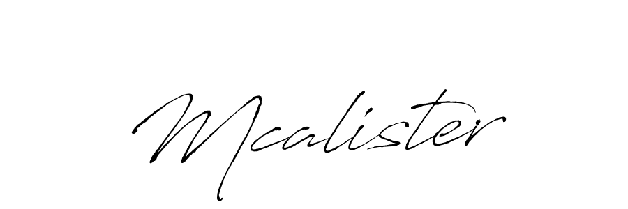 How to make Mcalister signature? Antro_Vectra is a professional autograph style. Create handwritten signature for Mcalister name. Mcalister signature style 6 images and pictures png