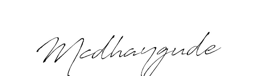 Make a beautiful signature design for name Mcdhaygude. With this signature (Antro_Vectra) style, you can create a handwritten signature for free. Mcdhaygude signature style 6 images and pictures png