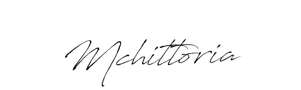 Design your own signature with our free online signature maker. With this signature software, you can create a handwritten (Antro_Vectra) signature for name Mchittoria. Mchittoria signature style 6 images and pictures png