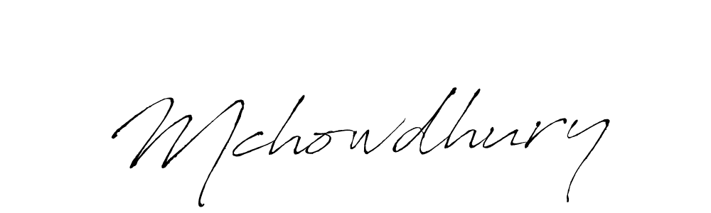 How to make Mchowdhury name signature. Use Antro_Vectra style for creating short signs online. This is the latest handwritten sign. Mchowdhury signature style 6 images and pictures png