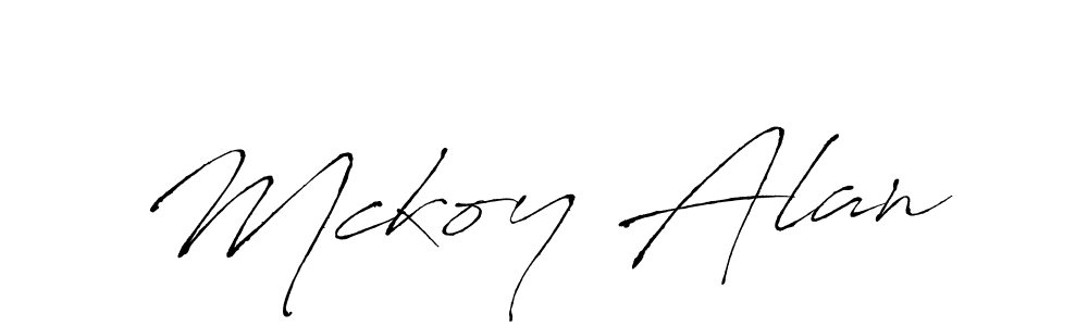 Create a beautiful signature design for name Mckoy Alan. With this signature (Antro_Vectra) fonts, you can make a handwritten signature for free. Mckoy Alan signature style 6 images and pictures png