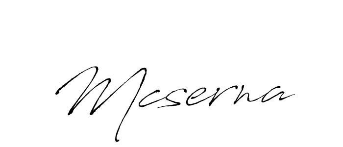 How to make Mcserna name signature. Use Antro_Vectra style for creating short signs online. This is the latest handwritten sign. Mcserna signature style 6 images and pictures png