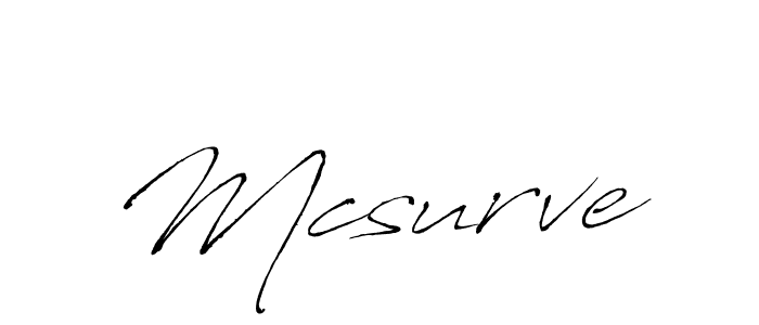 How to make Mcsurve signature? Antro_Vectra is a professional autograph style. Create handwritten signature for Mcsurve name. Mcsurve signature style 6 images and pictures png