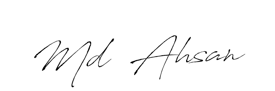 Design your own signature with our free online signature maker. With this signature software, you can create a handwritten (Antro_Vectra) signature for name Md  Ahsan. Md  Ahsan signature style 6 images and pictures png