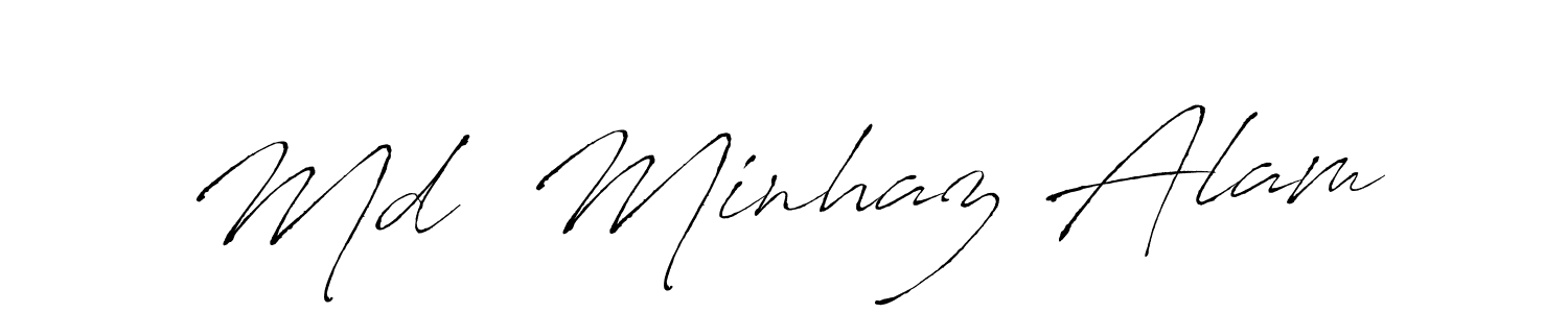 Similarly Antro_Vectra is the best handwritten signature design. Signature creator online .You can use it as an online autograph creator for name Md  Minhaz Alam. Md  Minhaz Alam signature style 6 images and pictures png