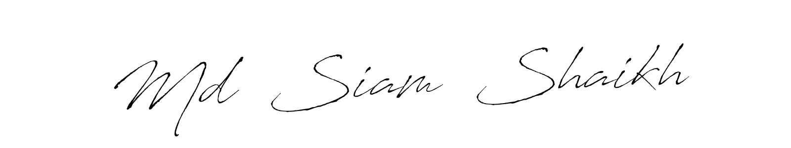 Create a beautiful signature design for name Md  Siam  Shaikh. With this signature (Antro_Vectra) fonts, you can make a handwritten signature for free. Md  Siam  Shaikh signature style 6 images and pictures png