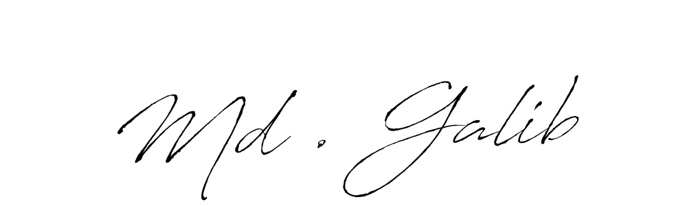 Also You can easily find your signature by using the search form. We will create Md . Galib name handwritten signature images for you free of cost using Antro_Vectra sign style. Md . Galib signature style 6 images and pictures png