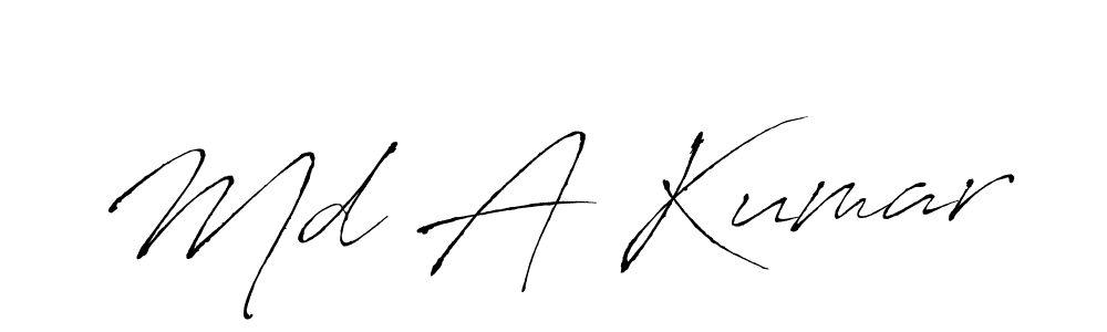 Md A Kumar stylish signature style. Best Handwritten Sign (Antro_Vectra) for my name. Handwritten Signature Collection Ideas for my name Md A Kumar. Md A Kumar signature style 6 images and pictures png