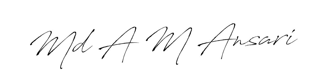 Md A M Ansari stylish signature style. Best Handwritten Sign (Antro_Vectra) for my name. Handwritten Signature Collection Ideas for my name Md A M Ansari. Md A M Ansari signature style 6 images and pictures png