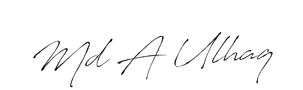 Here are the top 10 professional signature styles for the name Md A Ulhaq. These are the best autograph styles you can use for your name. Md A Ulhaq signature style 6 images and pictures png