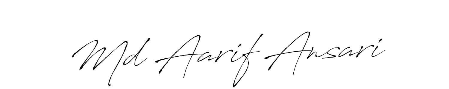 Make a beautiful signature design for name Md Aarif Ansari. With this signature (Antro_Vectra) style, you can create a handwritten signature for free. Md Aarif Ansari signature style 6 images and pictures png