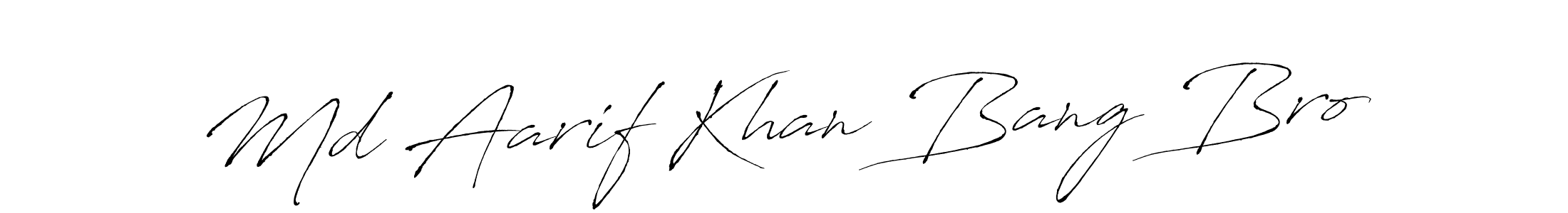 How to make Md Aarif Khan Bang Bro signature? Antro_Vectra is a professional autograph style. Create handwritten signature for Md Aarif Khan Bang Bro name. Md Aarif Khan Bang Bro signature style 6 images and pictures png