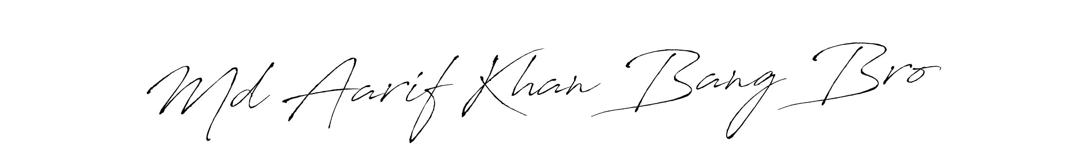 Make a beautiful signature design for name Md Aarif Khan Bang Bro. Use this online signature maker to create a handwritten signature for free. Md Aarif Khan Bang Bro signature style 6 images and pictures png