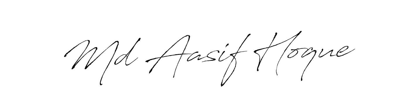 Create a beautiful signature design for name Md Aasif Hoque. With this signature (Antro_Vectra) fonts, you can make a handwritten signature for free. Md Aasif Hoque signature style 6 images and pictures png