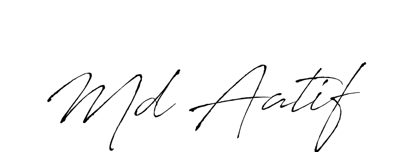 How to make Md Aatif signature? Antro_Vectra is a professional autograph style. Create handwritten signature for Md Aatif name. Md Aatif signature style 6 images and pictures png