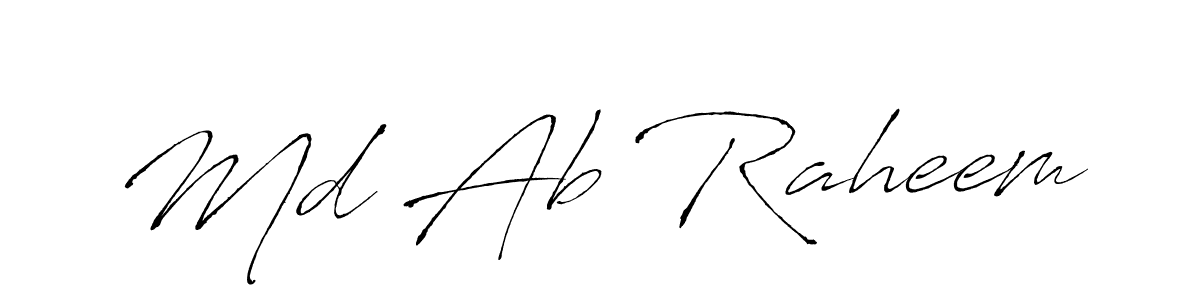 Also we have Md Ab Raheem name is the best signature style. Create professional handwritten signature collection using Antro_Vectra autograph style. Md Ab Raheem signature style 6 images and pictures png