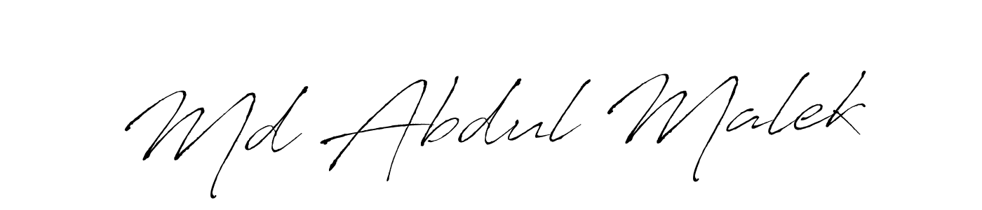 Make a beautiful signature design for name Md Abdul Malek. With this signature (Antro_Vectra) style, you can create a handwritten signature for free. Md Abdul Malek signature style 6 images and pictures png