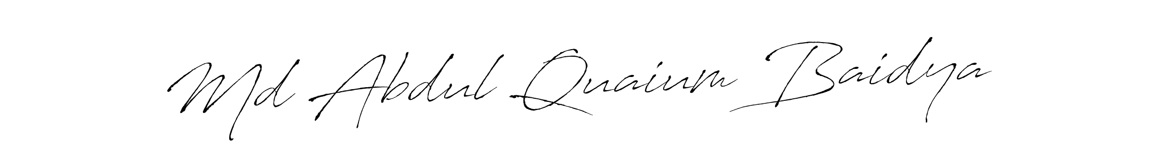 Create a beautiful signature design for name Md Abdul Quaium Baidya . With this signature (Antro_Vectra) fonts, you can make a handwritten signature for free. Md Abdul Quaium Baidya  signature style 6 images and pictures png