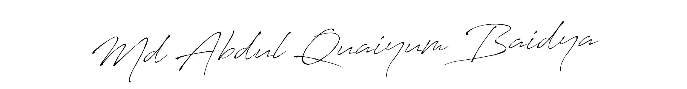 The best way (Antro_Vectra) to make a short signature is to pick only two or three words in your name. The name Md Abdul Quaiyum Baidya include a total of six letters. For converting this name. Md Abdul Quaiyum Baidya signature style 6 images and pictures png