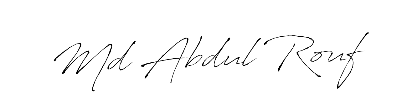 The best way (Antro_Vectra) to make a short signature is to pick only two or three words in your name. The name Md Abdul Rouf include a total of six letters. For converting this name. Md Abdul Rouf signature style 6 images and pictures png