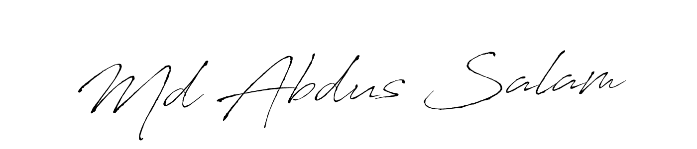 Also You can easily find your signature by using the search form. We will create Md Abdus Salam name handwritten signature images for you free of cost using Antro_Vectra sign style. Md Abdus Salam signature style 6 images and pictures png