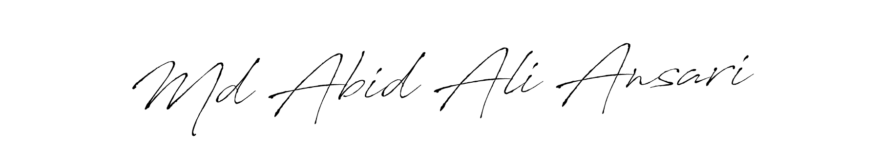 How to make Md Abid Ali Ansari name signature. Use Antro_Vectra style for creating short signs online. This is the latest handwritten sign. Md Abid Ali Ansari signature style 6 images and pictures png