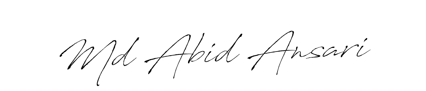 Make a beautiful signature design for name Md Abid Ansari. With this signature (Antro_Vectra) style, you can create a handwritten signature for free. Md Abid Ansari signature style 6 images and pictures png
