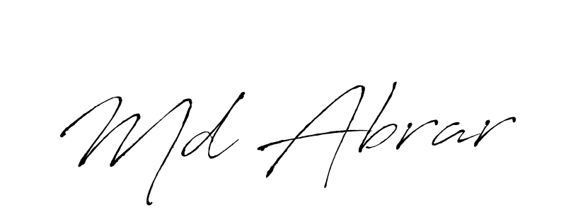 Md Abrar stylish signature style. Best Handwritten Sign (Antro_Vectra) for my name. Handwritten Signature Collection Ideas for my name Md Abrar. Md Abrar signature style 6 images and pictures png