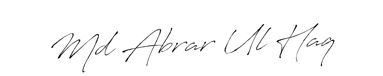 Make a beautiful signature design for name Md Abrar Ul Haq. With this signature (Antro_Vectra) style, you can create a handwritten signature for free. Md Abrar Ul Haq signature style 6 images and pictures png