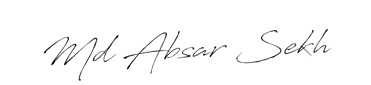 Similarly Antro_Vectra is the best handwritten signature design. Signature creator online .You can use it as an online autograph creator for name Md Absar Sekh. Md Absar Sekh signature style 6 images and pictures png