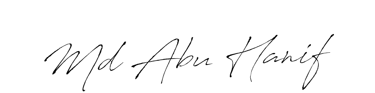 Make a beautiful signature design for name Md Abu Hanif. With this signature (Antro_Vectra) style, you can create a handwritten signature for free. Md Abu Hanif signature style 6 images and pictures png