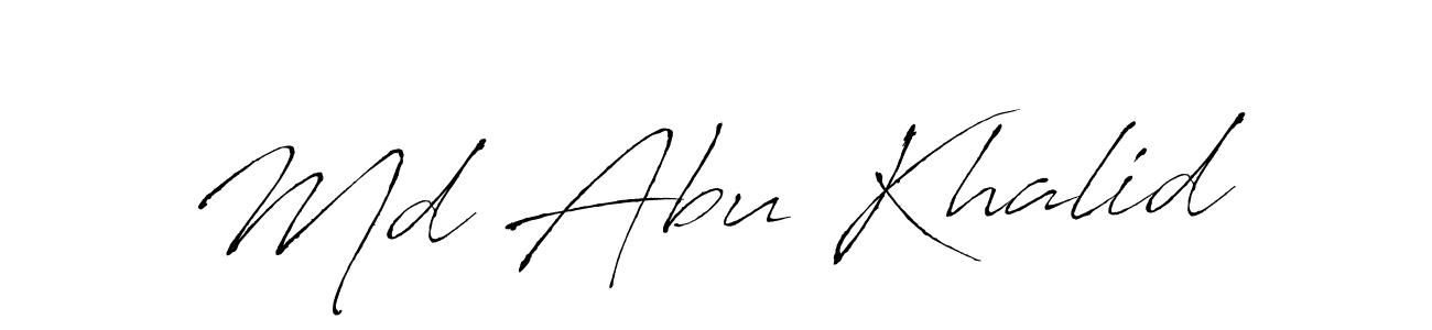 Similarly Antro_Vectra is the best handwritten signature design. Signature creator online .You can use it as an online autograph creator for name Md Abu Khalid. Md Abu Khalid signature style 6 images and pictures png