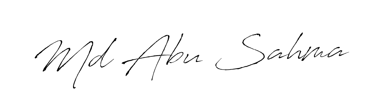 Design your own signature with our free online signature maker. With this signature software, you can create a handwritten (Antro_Vectra) signature for name Md Abu Sahma. Md Abu Sahma signature style 6 images and pictures png