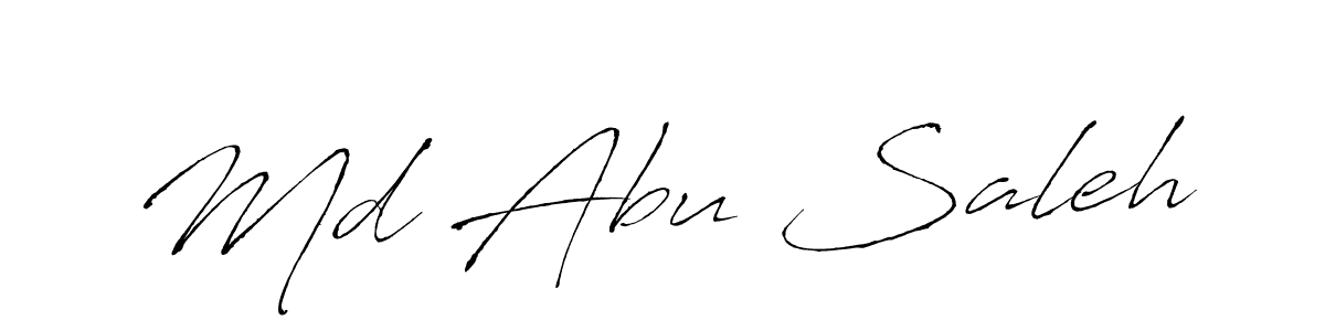 The best way (Antro_Vectra) to make a short signature is to pick only two or three words in your name. The name Md Abu Saleh include a total of six letters. For converting this name. Md Abu Saleh signature style 6 images and pictures png