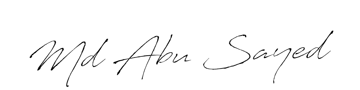 Use a signature maker to create a handwritten signature online. With this signature software, you can design (Antro_Vectra) your own signature for name Md Abu Sayed. Md Abu Sayed signature style 6 images and pictures png